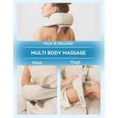 Ozmik MS.101 Şarjlı 4D Ovmalı Isıtmalı Masaj Yastığı Boyun, Omuz, Sırt Masaj Aleti - 7