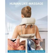 Ozmik MS.101 Şarjlı 4D Ovmalı Isıtmalı Masaj Yastığı Boyun, Omuz, Sırt Masaj Aleti - 2