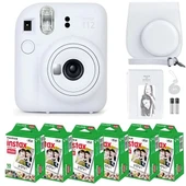 Fujifilm Instax Mini 12 Kamera/Mini Film (60 Sayfa)/Aksesuarlar - Beyaz - 1