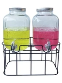 Cam Sebil, Limonatalık 2'li Set,  (5+5=10 Litre) thumbnail 4