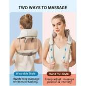 Ozmik MS.101 Şarjlı 4D Ovmalı Isıtmalı Masaj Yastığı Boyun, Omuz, Sırt Masaj Aleti - 6