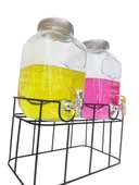 Cam Sebil, Limonatalık 2'li Set,  (5+5=10 Litre) thumbnail 3