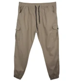 Kargo Cepli Büyük Beden Likralı Jogger Pantolon - 7