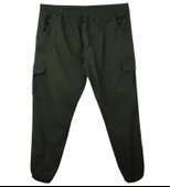 Kargo Cepli Büyük Beden Likralı Jogger Pantolon - 4