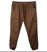 Kargo Cepli Büyük Beden Likralı Jogger Pantolon - 1