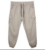 Kargo Cepli Büyük Beden Likralı Jogger Pantolon - 6