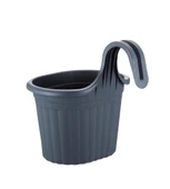 Omnipazar SO-TOM1 Tombik Askılı Balkon Saksı 3 lt Antrasit 6 Adet thumbnail 3