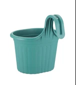 Omnipazar SO-TOM1 Tombik Askılı Balkon Saksı 3 lt Yeşil 6 Adet thumbnail 3