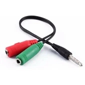 Powermaster PM-2697 3.5 Mm Stereo Erkek Kulaklık 3 Çizgili + 2 X Stereo Dişi Mikrofon Hoparlör Çoklayıcı Kablo - 2