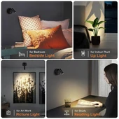 Ledx AL-XYD05 Çok Fonksiyonlu Dokunmatik Şarjlı 1200mAh Duvar Aplik 3000K-4000K-6500K TYPE-C Şarj Girişli thumbnail 4