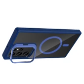 Samsung Galaxy S23 Ultra Kılıf Standlı ve Kamera Lens Hediyeli Kablosuz Şarj Özellikli Etro Kapak thumbnail 7