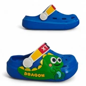 Calx 9043 Mavi Crks Dinazor Fifürlü Erkek Çocuk Havuz Plaj Terlik thumbnail 2