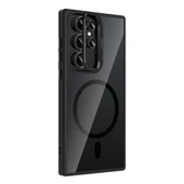 Samsung Galaxy S22 Ultra Kılıf Standlı ve Kamera Lens Hediyeli Kablosuz Şarj Özellikli Etro Kapak thumbnail 4