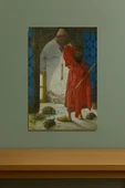 Kaplumbağa Terbiyecisi Tablosu Osman Hamdi Bey'in Eşsiz Eseri Premium %100 Pamuk Tuval - 4