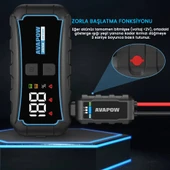 Avapow E5 Pro 12000mAh 2000A Jump Starter Taşınabilir Akü Takviye Kiti (Powerbank + LCD + LED Işık) - 2