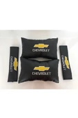Chevrolet Nakışlı Cruze Aveo Deri 1 Çift Boyun Yastık Ve 1 Çift Kemer Pedi thumbnail 1