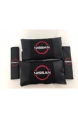Nissan Nakışlı Deri 1 Çift Boyun Yastık Ve 1 Çift Kemer Pedi thumbnail 1