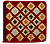 Dekoratif Otantik Çift Taraflı Fermuarlı Kilim Şark Köşesi Minder Kılıfı (40cmx41cm) Mod8 - 1