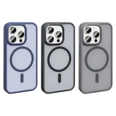 iPhone 15 Pro Max Uyumlu Kamera Korumalı Magsafe Wireless Şarj Özellikli Mat Silikon Kapak - 8