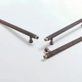 Martin Eskitme Antik Sarı Metal Kulp 192 mm Mobilya Çekmece Mutfak Dolabı Dolap Modern Kapak Kulplar thumbnail 3