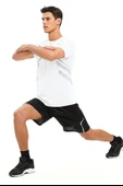 Erkek Spor Tişört Antreman Gym Polyester Erkek Sporcu T-shirt ŞERİTLİ-TİŞÖRT - 10
