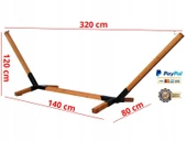 Metal Ayaklı Ahşap Bahçe Hamak Ayağı / Şık Ve Dayanıklı Tasarım Hamak Ayağı - 4