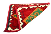 Dekoratif Otantik Çift Taraflı Fermuarlı Kilim Şark Köşesi Minder Kılıfı (40cmx41cm) Mod10 - 2