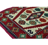 Dekoratif Otantik Çift Taraflı Fermuarlı Kilim Şark Köşesi Minder Kılıfı (40cmx41cm)  Mod4 - 2