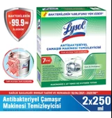 LYSOL ANTİBAKTERİYEL ÇAMAŞIR MAKİNESİ TEMİZLEYİCİ ÇAM VE OKALİPTUS FERAHLIĞI 2*250 ML - 1