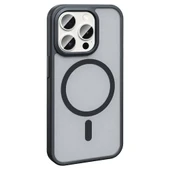 iPhone 15 Pro Max Uyumlu Kamera Korumalı Magsafe Wireless Şarj Özellikli Mat Silikon Kapak - 2