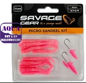 Savage gear Lrf Micro Sandeel Kit 12 Adet (1+1.5+5) Sahte Balık Pink Pembe - 1