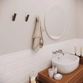 Duvar Askılığı Askısı - 3'lü Set - Metal Ahşap Siyah Metal Askılar, Duvar Askıları - Dekoratif Duvar Askıları - Duvar Askıları thumbnail 5