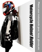 Kask Askısı - Motosiklet Kask Askısı Duvar Montajı, Masif Ahşap ve Ağır Hizmet Tipi Çelik Kask Duvar Montajı Motosiklet/Futbol/Bisiklet, Kayak/Taktik Ekipman Duvar Askısı - 2