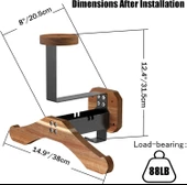 Kask Askısı - Motosiklet Kask Askısı Duvar Montajı, Masif Ahşap ve Ağır Hizmet Tipi Çelik Kask Duvar Montajı Motosiklet/Futbol/Bisiklet, Kayak/Taktik Ekipman Duvar Askısı - 4