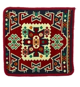Dekoratif Otantik Çift Taraflı Fermuarlı Kilim Şark Köşesi Minder Kılıfı (40cmx41cm) Mod3 - 1