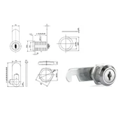 CANEX MANDALLI ÇEKMECE KİLİDİ NİKEL 20 MM thumbnail 4