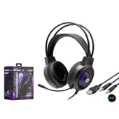 Hadron H82 Oyuncu Kulaklığı 2 3.5Mm + Usb Rgb Siyah - 1