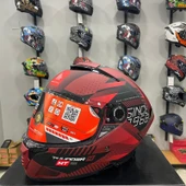 MT Helmets Thunder 4 SV Luminence D5 Mat Kırmızı thumbnail 3