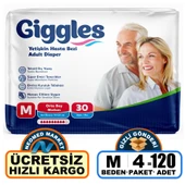 Giggles Belbantlı Orta Boy M 30'lu 4 Adet Hasta Bezi - 1