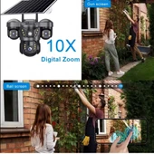 RX66G Solar Güvenlik Kamerası Türkçe 4G Sim Kartlı PTZ Hareketli Gece Görüşlü Güneş Panelli Kamera - 8