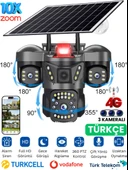 RX66G Solar Güvenlik Kamerası Türkçe 4G Sim Kartlı PTZ Hareketli Gece Görüşlü Güneş Panelli Kamera - 9