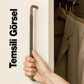 Uber Tırtıklı Antik Sarı Metal Kulp 320 mm 32 cm Mobilya Çekmece Mutfak Dolabı Dolap Modern Kapak thumbnail 3