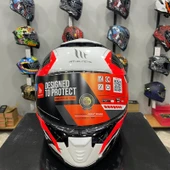 MT Helmets Kask Mt Thunder 4 Sv Valıant A0 Parlak Inci Beyaz Mavi Kırmızı thumbnail 5