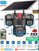 SNR-1 Solar Güvenlik Kamerası Türkçe 4G Sim Kartlı PTZ Hareketli Gece Görüşlü Güneş Panelli Kamera thumbnail 1