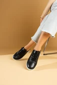 Pembe Potin Bağcıklı Comfort Taban Kadın Sneaker A1971-23Cilt - 5