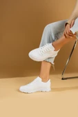 Pembe Potin Bağcıklı Comfort Taban Kadın Sneaker A1971-23Cilt - 7