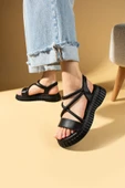 Yüksek Taban Tek Bant Lastikli Kadın Sandalet 031-412-24 thumbnail 5