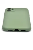 iPhone 11 Uyumlu Düz Renk Esnek Yumuşak Silikon Kılıf  Rubber Yeşil thumbnail 4