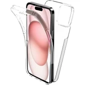 Apple iPhone 16 6.1'' Çift Taraflı Silikon Kılıf Şeffaf - 1