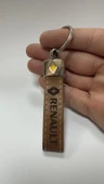 Renault ile uyumlu Yazılı Ve Logolu Anahtarlık (Kahverengi) thumbnail 1